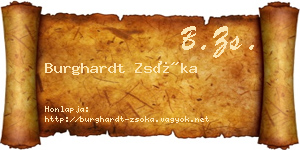 Burghardt Zsóka névjegykártya